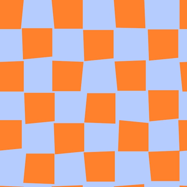 Playful tiles blue and orange