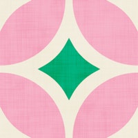 Retro Pink and Green Geometry Mid Century Mod wallpaper