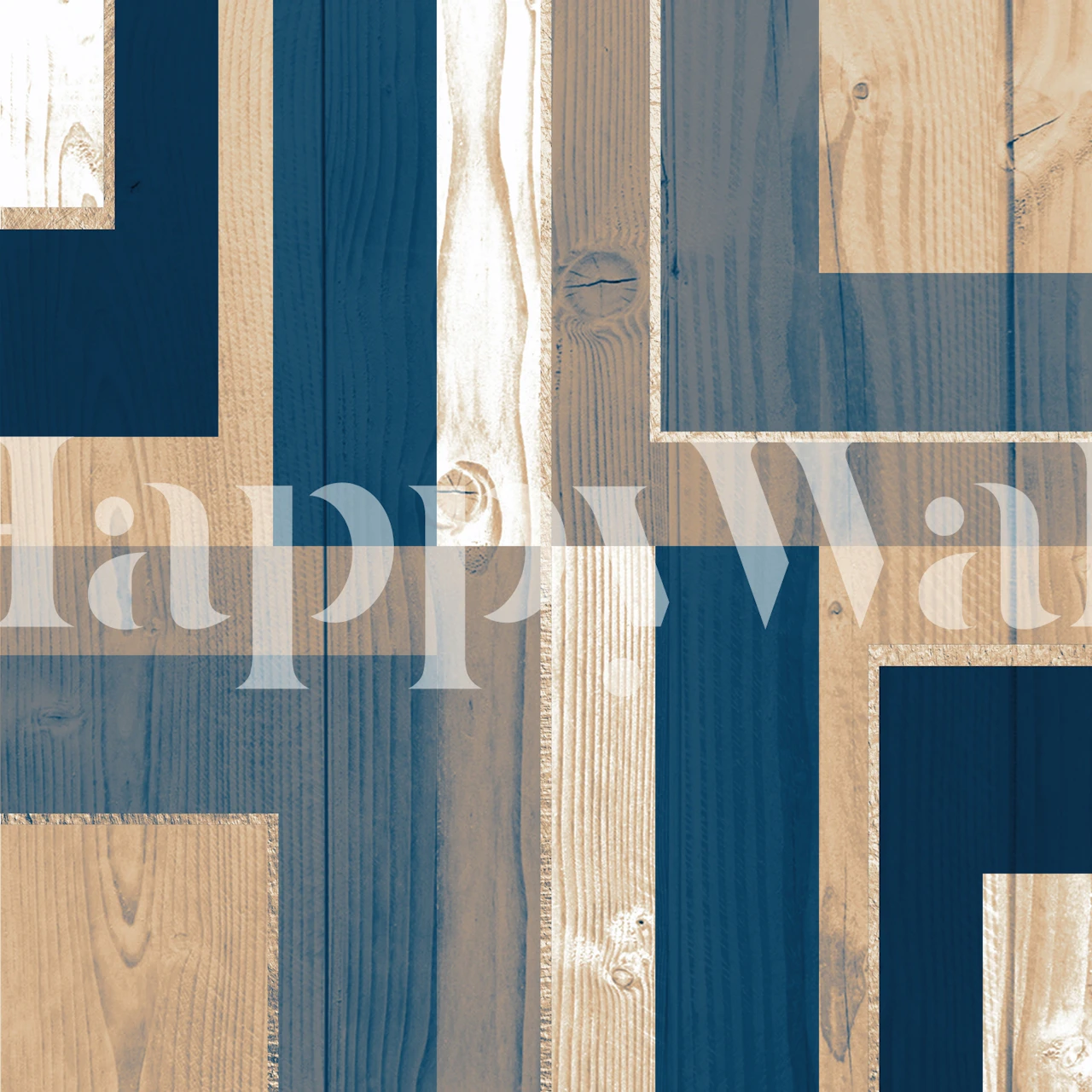 Nutidig Wood and Metal tapetdesign