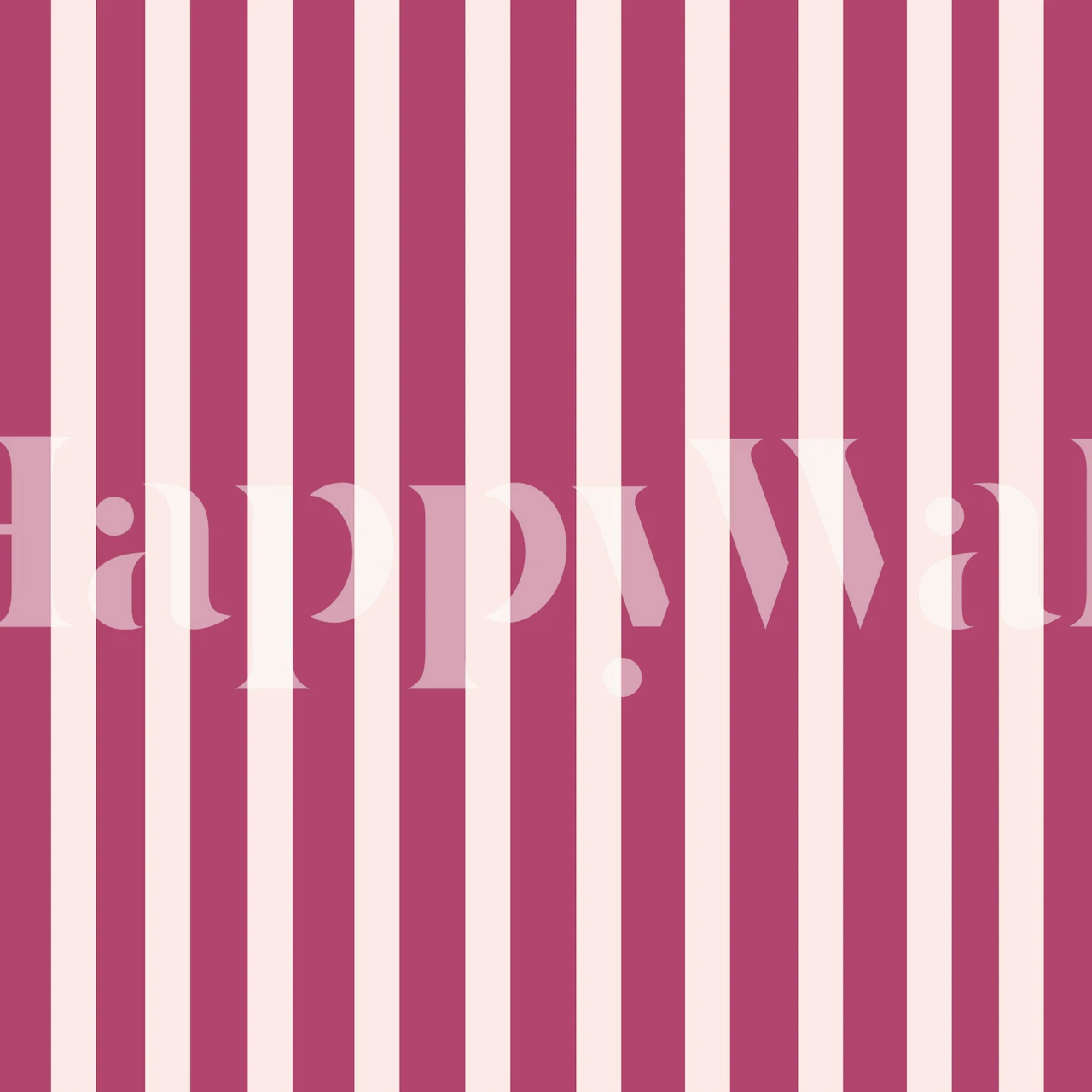 Burgundy and cream stripes wallpaper in a room