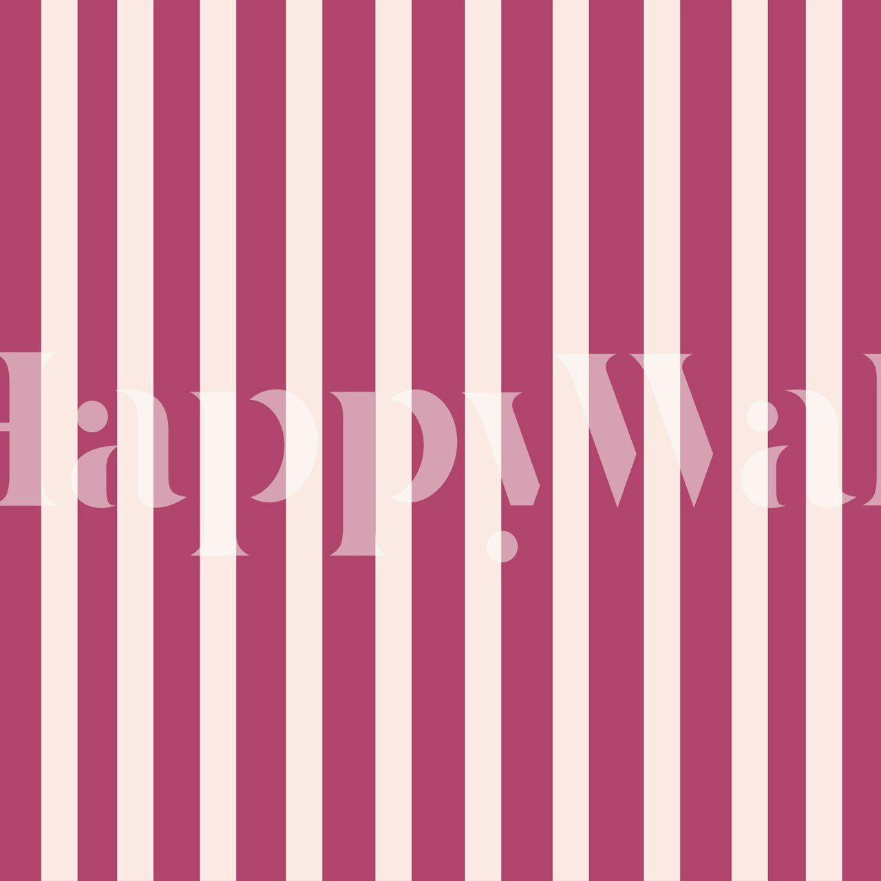 Burgundy and cream stripes wallpaper in a room