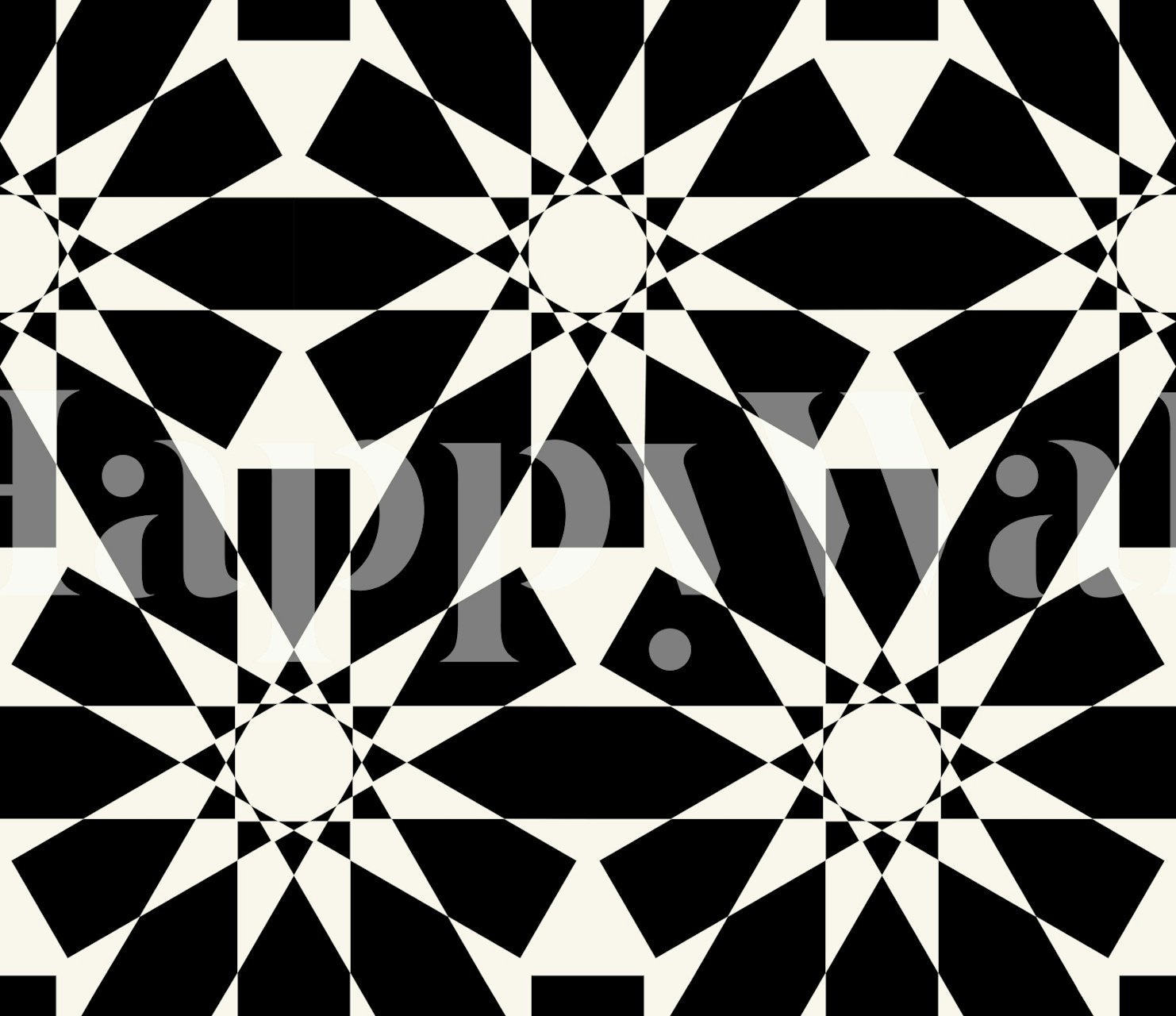 Retro Starburst Motif wallpaper in a room