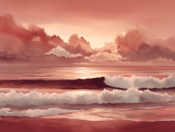 Serene Sunset Waves