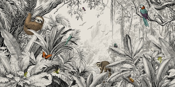 Jungle Vista - Black & Off White