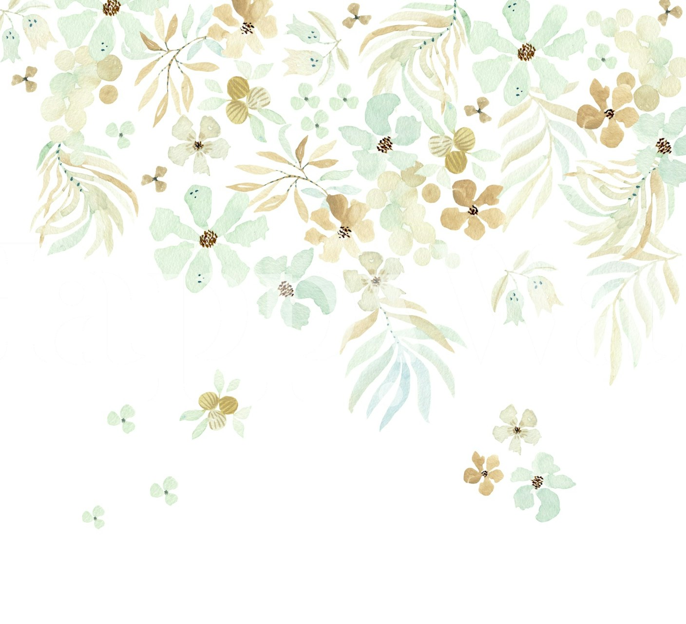 Papier peint Soft Floral Dream dans une chambre