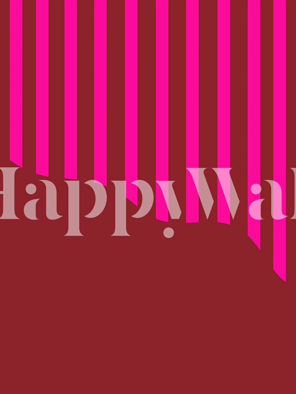 Papier peint Fuchsia Vertical Stripes dans une pièce