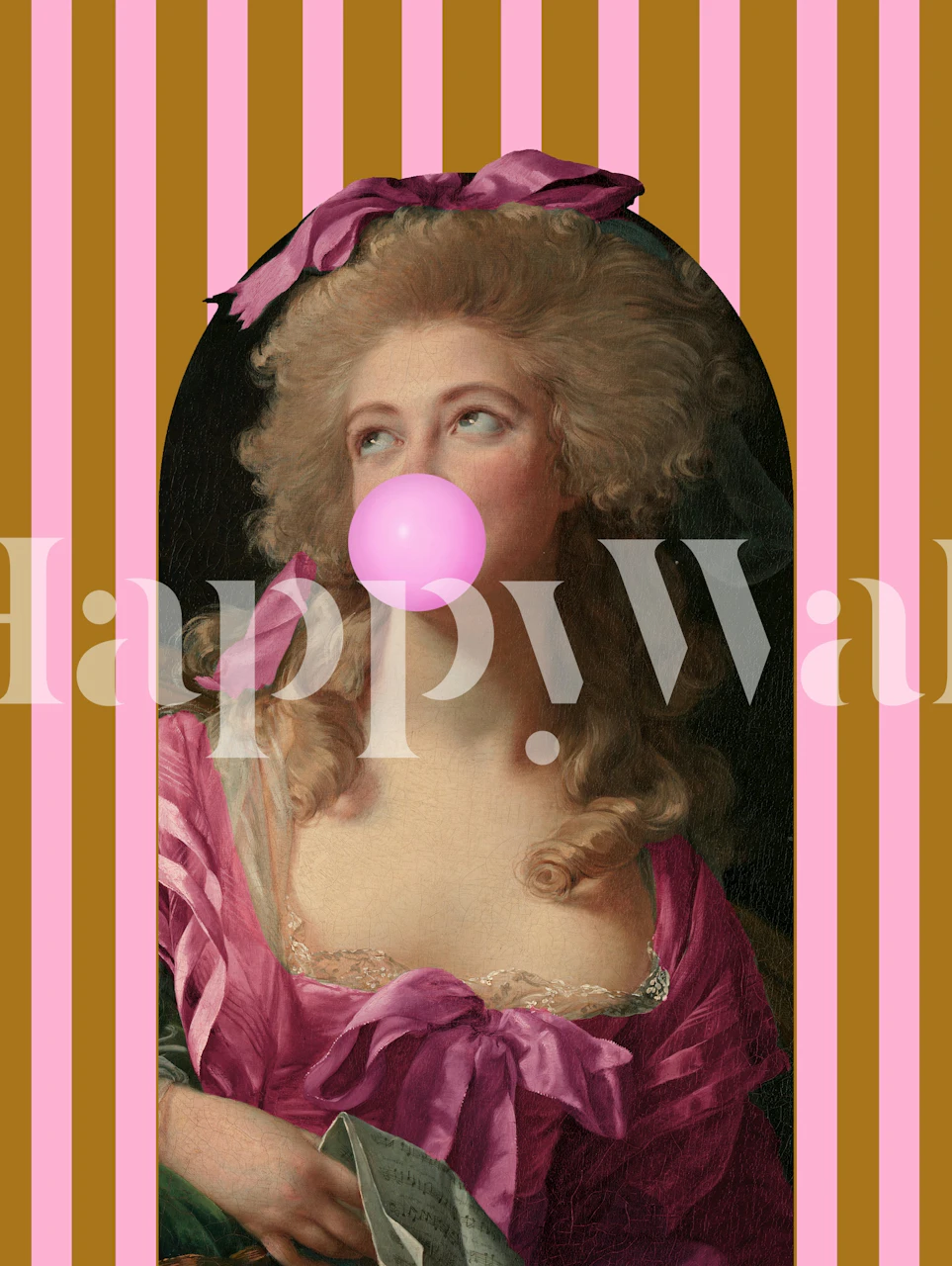 Carta da parati Vintage Whimsy Portrait in una stanza