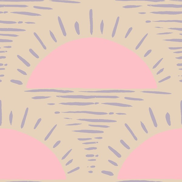 Rising Sun In Pink And Purple Wallpaper