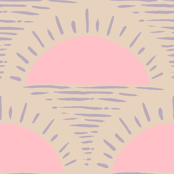 Rising Sun In Pink And Purple Wallpaper