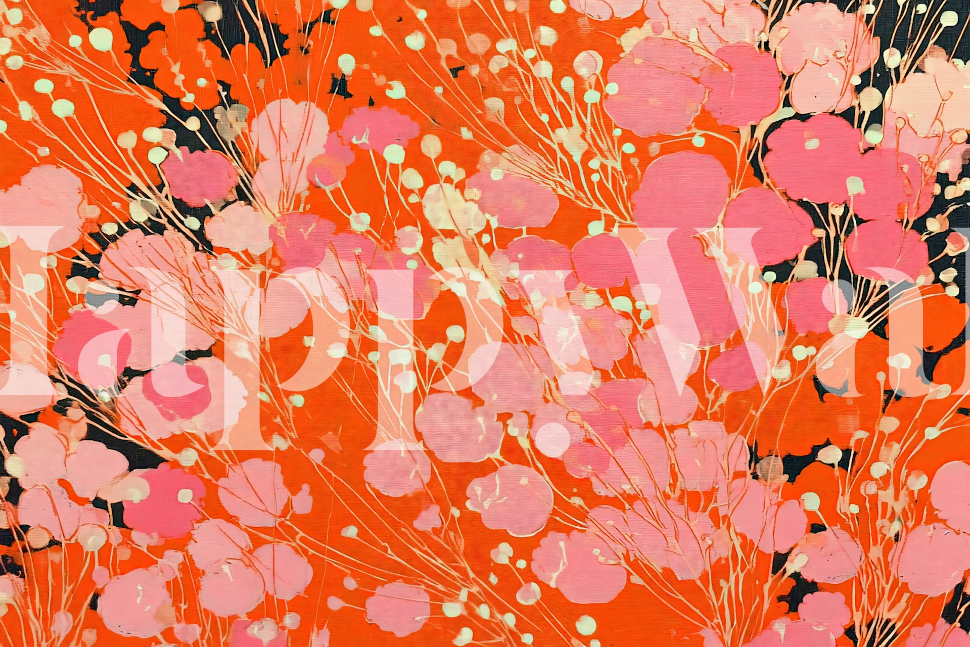 Carta da parati Blossom Serenade in una stanza