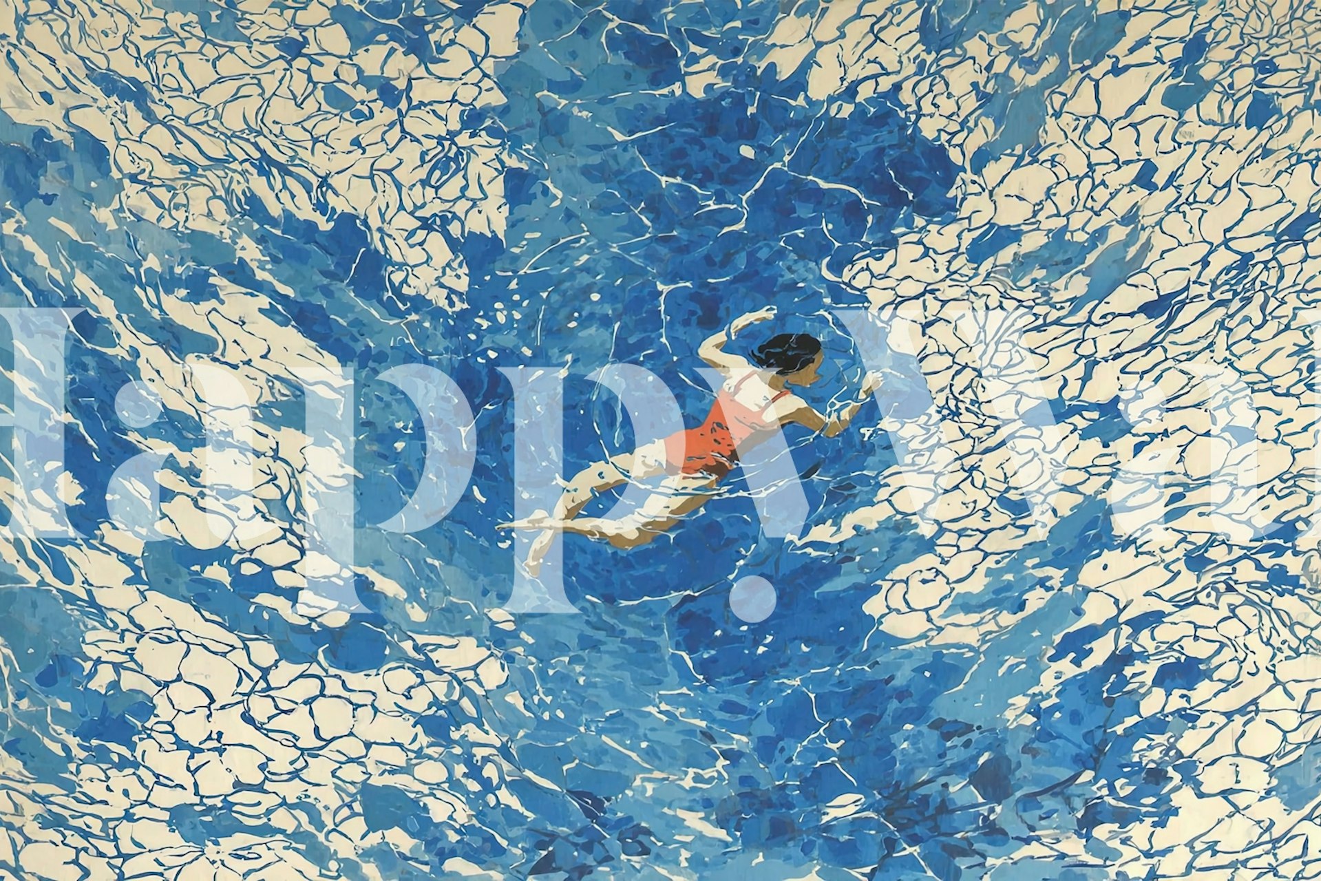 Summer Dive in Japan wallpaper design