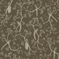 Tail Birds - Mocca Reversed wallpaper