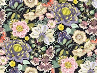 Dark florals - medium scale tapety