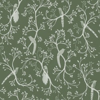 Tail Birds - Oliva Reversed wallpaper