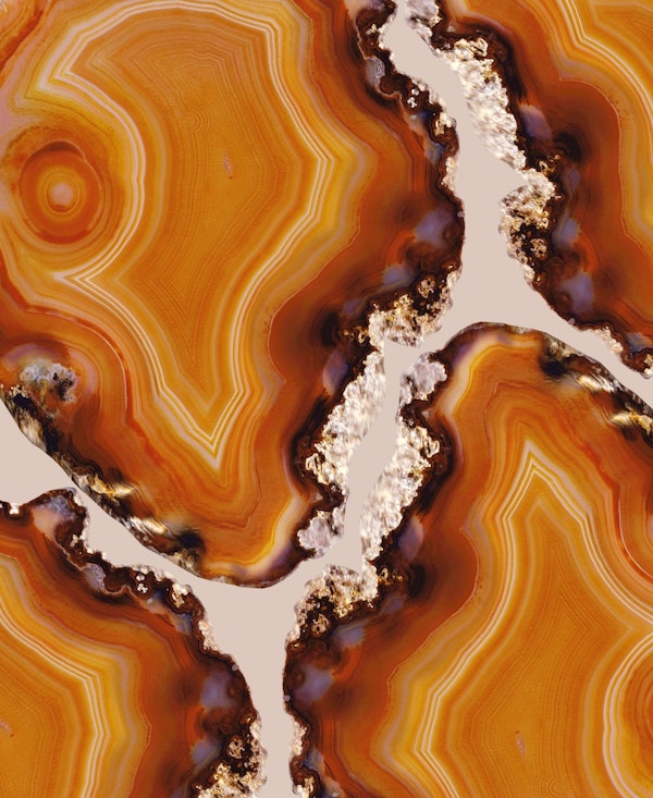 Orange Brown Agate Pattern 1