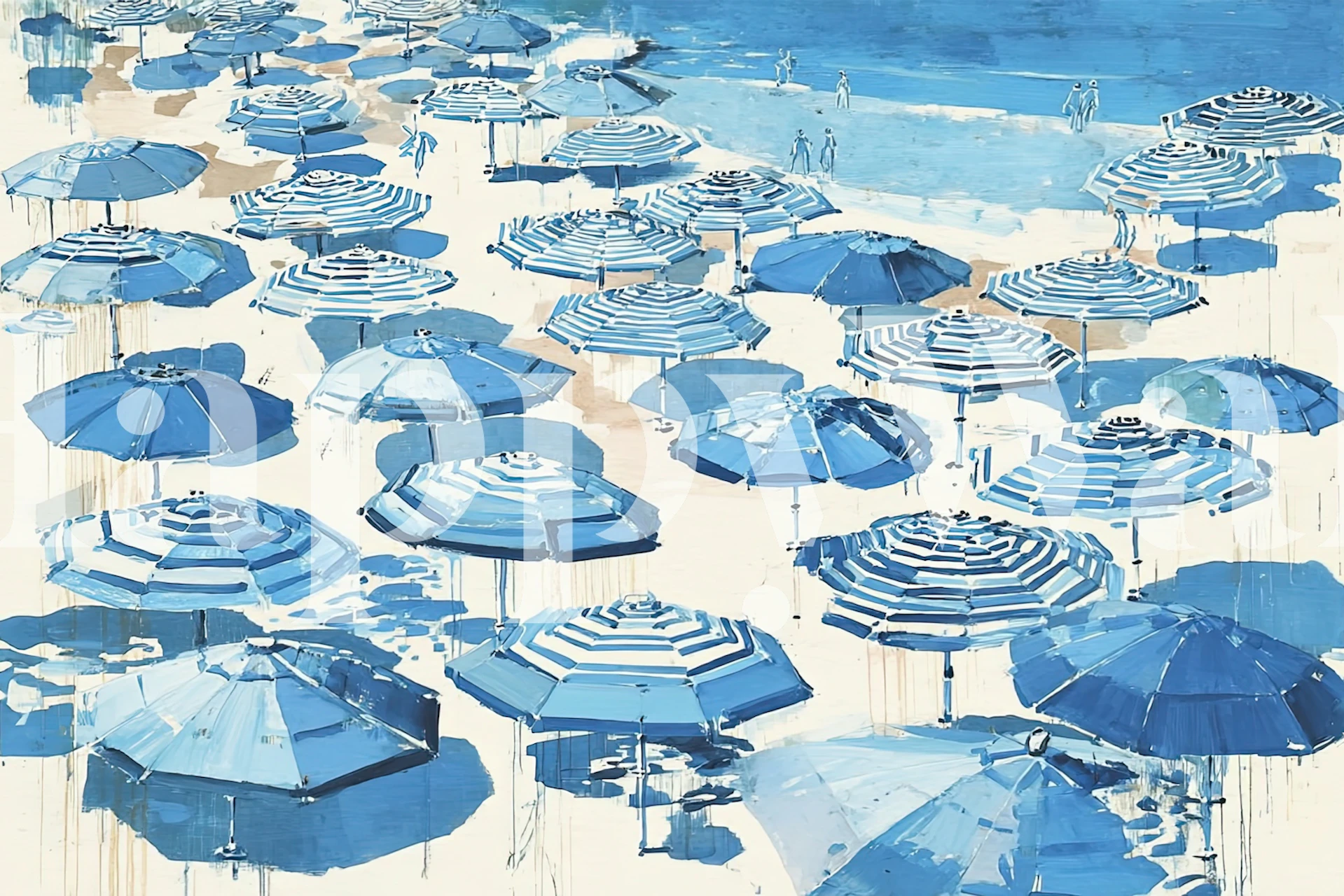 Coastal Blue vacation tapetdesign