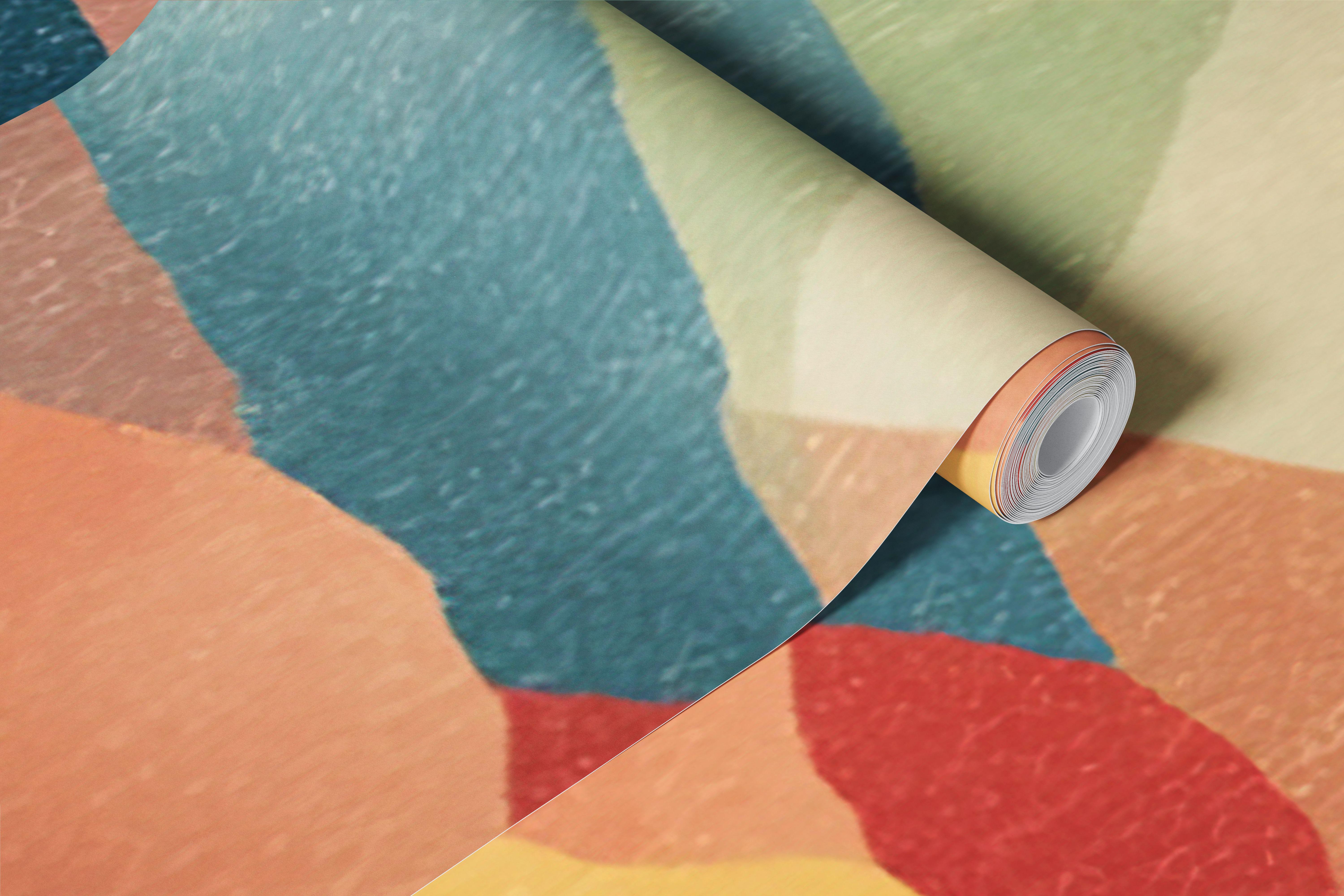 Färgglad Mountain wallpaper i ett rum