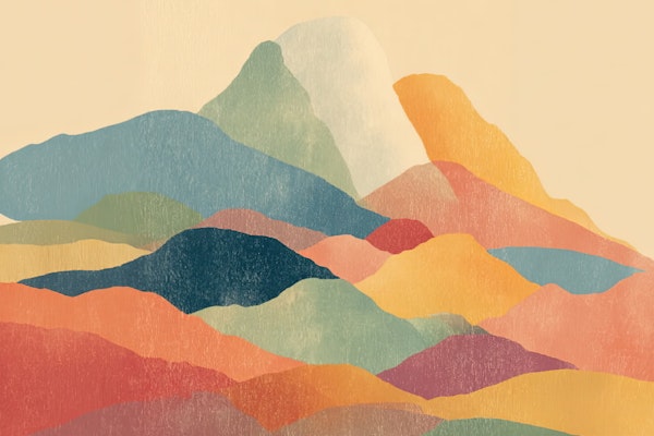 Mountain Colorful Serenity