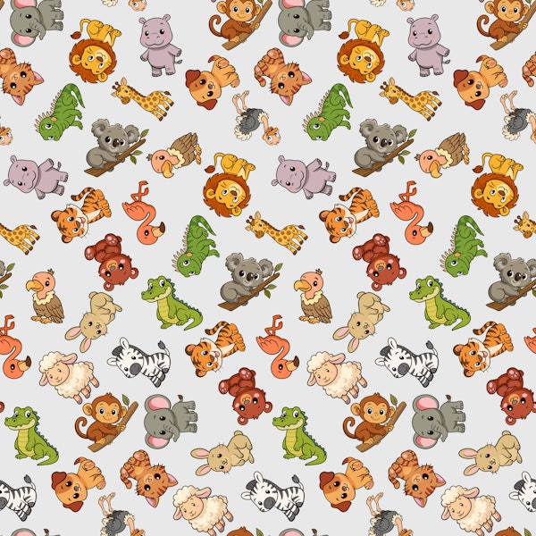 Cute Cartoon Birds and Animals