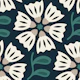 Retro Blossom Delight in Green - S