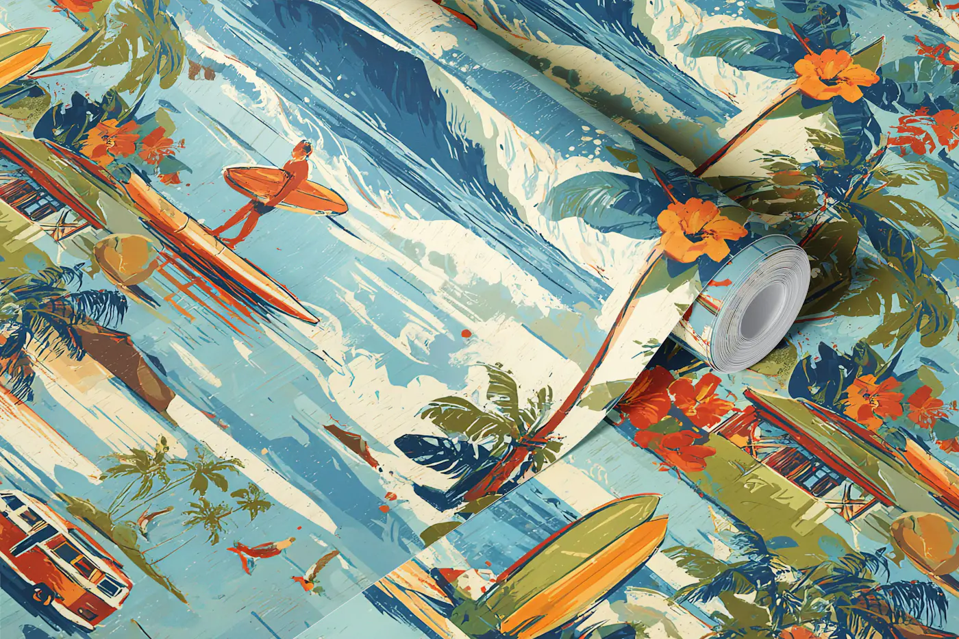 Surfside Paradise wallpaper roll