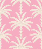 Pink Paradise Palms Boho Pattern wallpaper