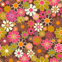 Groovy Retro Vintage Aesthetic Floral Garden carta da parati