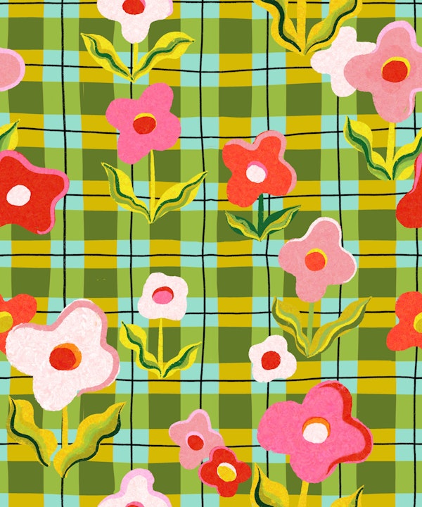 little garden on green mint