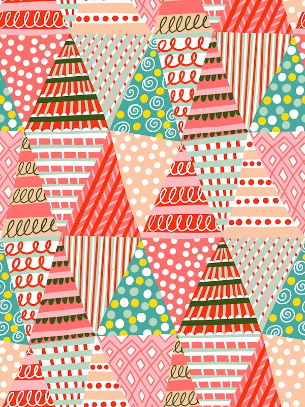 patchwork triangles doodle