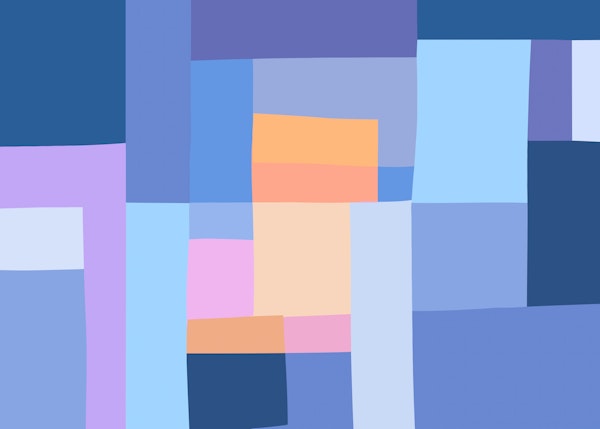 Mosaic Colorblocking | Blue & Lilac