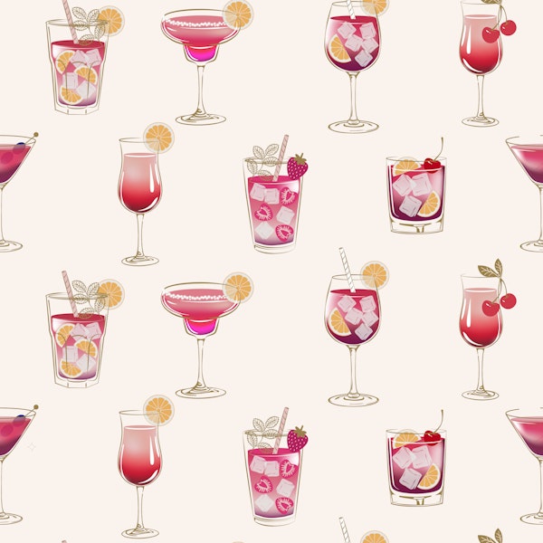 Light Glam Cocktails Theme