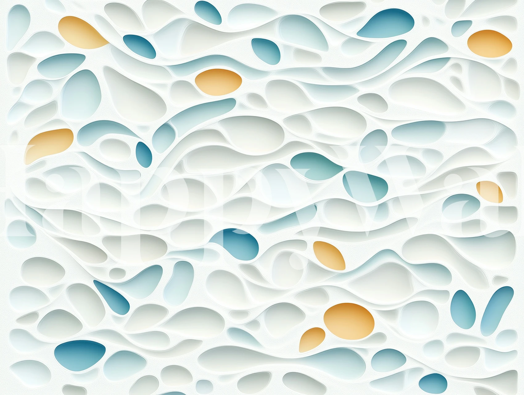 Water Flow Surface Texture Tapete in einem Raum