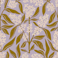 Osmanthus Flower in Cream and Mustard wallpaper