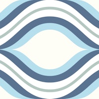 Blue Ogee wave tapete