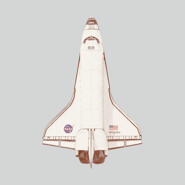 Atlantis Space Shuttle - in sepia tones