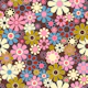 Cheerful Retro Garden Vintage Style Floral