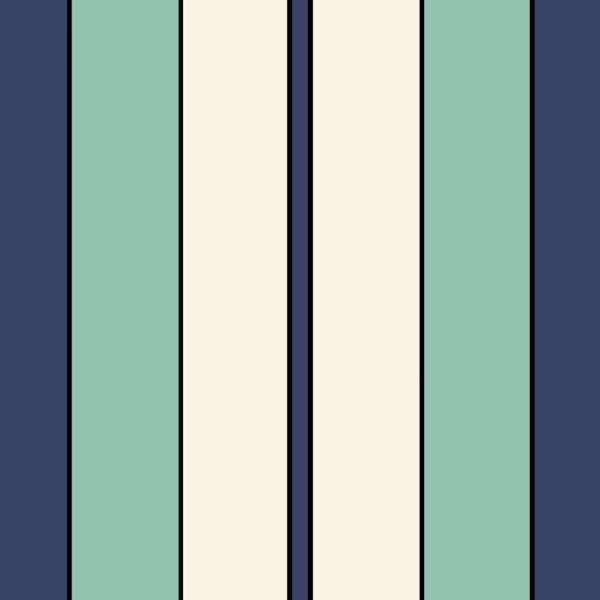 Retro Sage and Navy Vertical Stripes