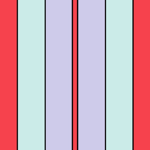 Retro Awning Stripes Teal Lilac Red