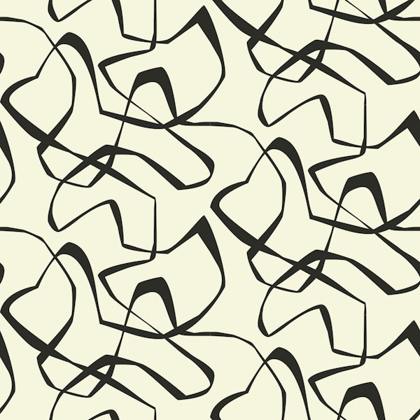 Japandi imperfect lines soft black cream