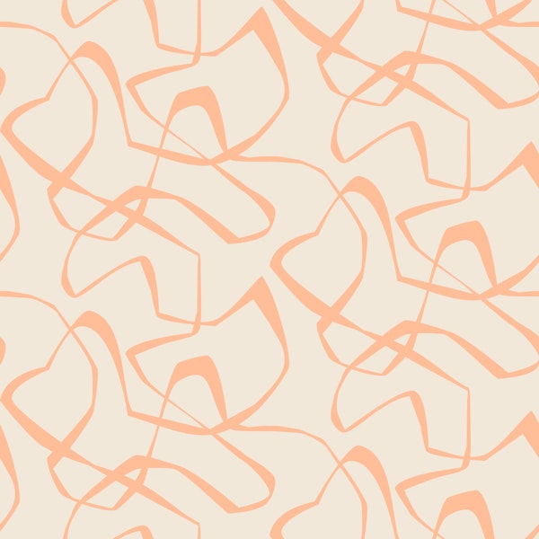 Japandi imperfect lines peach fuzz XL