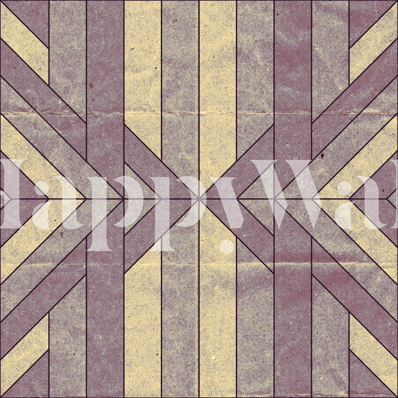 Geometric pattern in purple and beige colors wallpaper