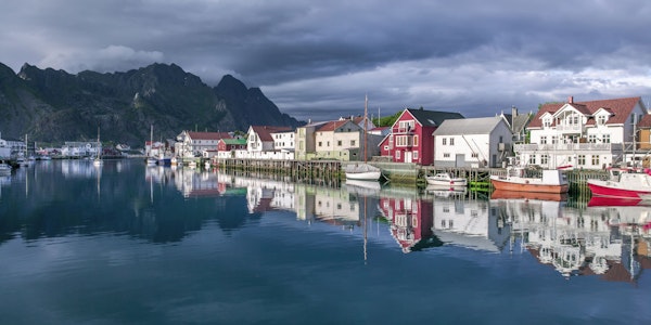 Norwegian Coastline in Perfect Mirror