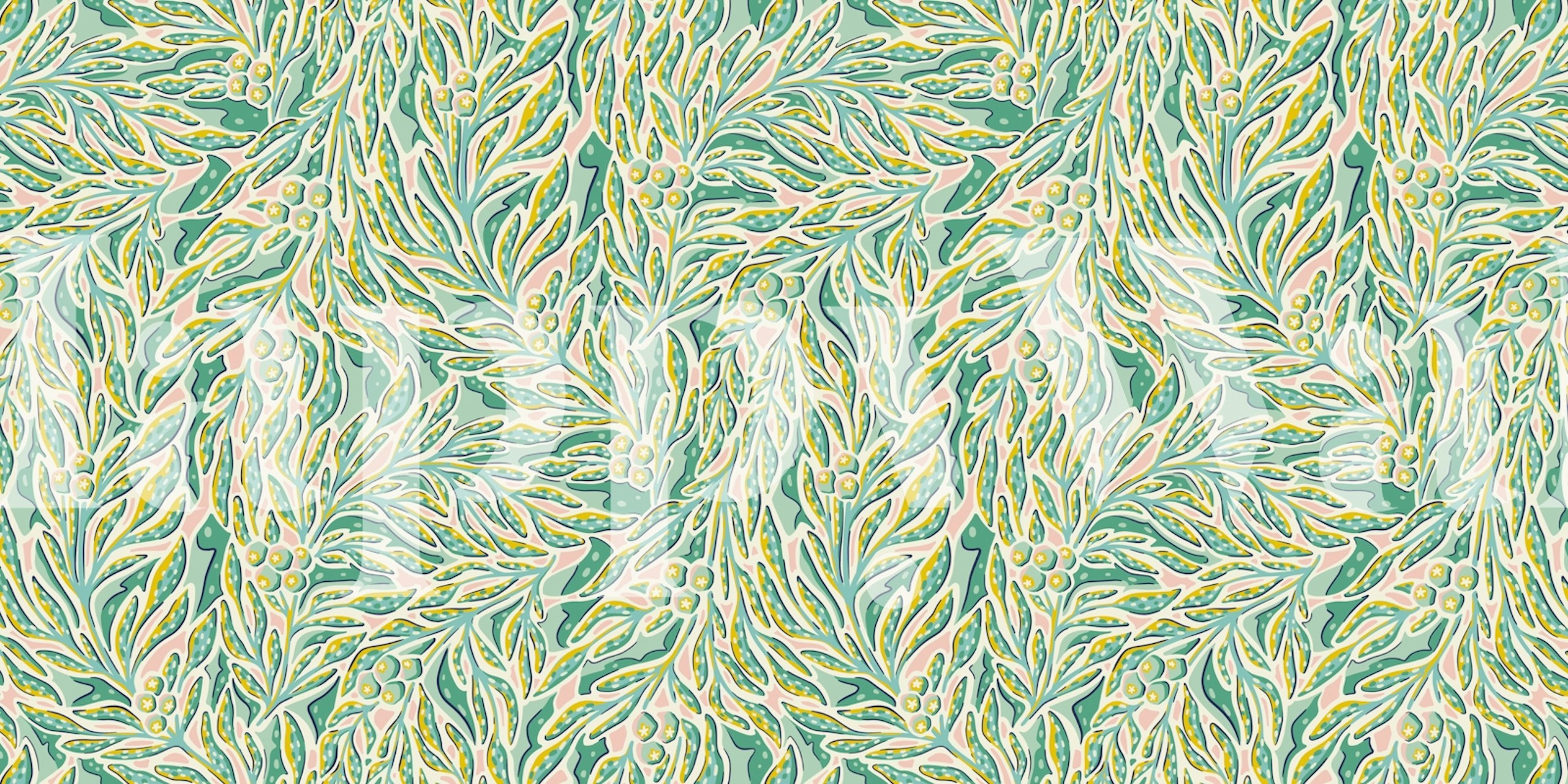 Abstract palm leaves tapeta w pokoju