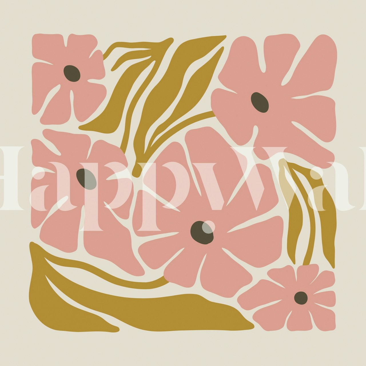 papel de parede Pink Petal Paradise em um quarto