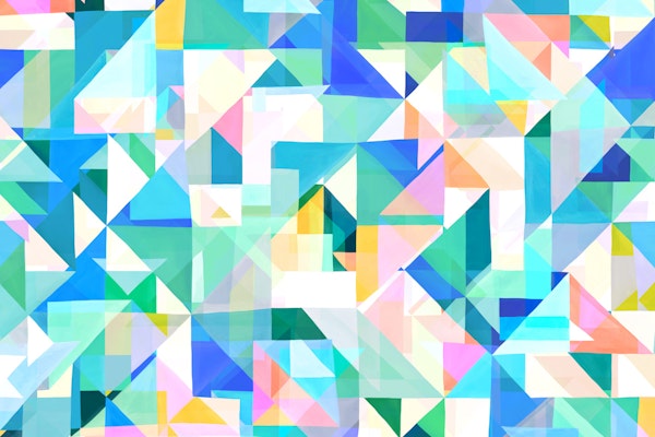 Kaleidoscope Geometric Blue Large Scale