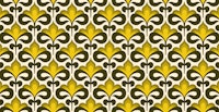 Midcentury modern blossoms pattern ταπετσαρία