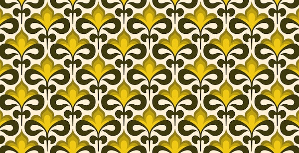 Midcentury modern blossoms pattern