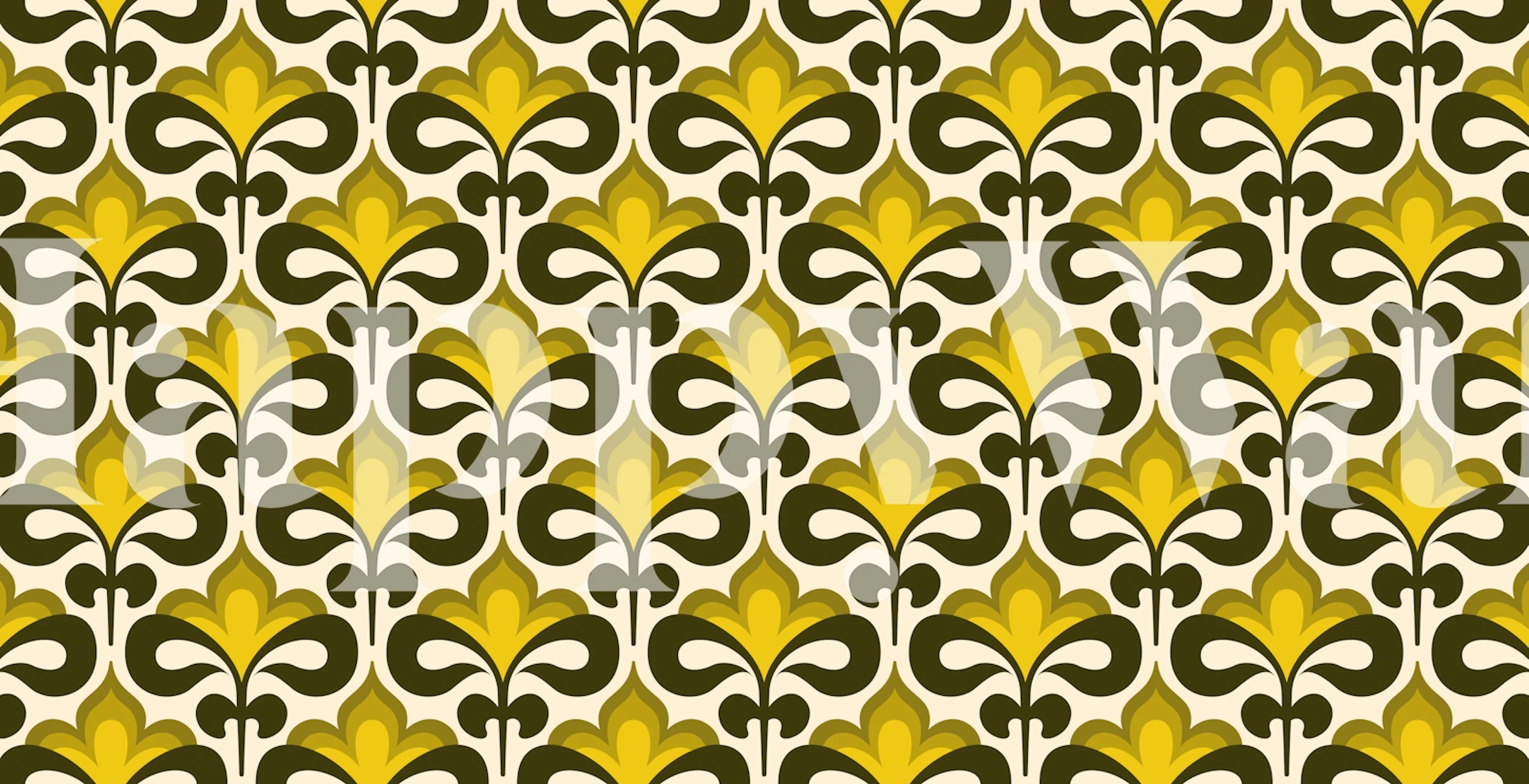 Tapeta Midcentury modern blossoms u sobi