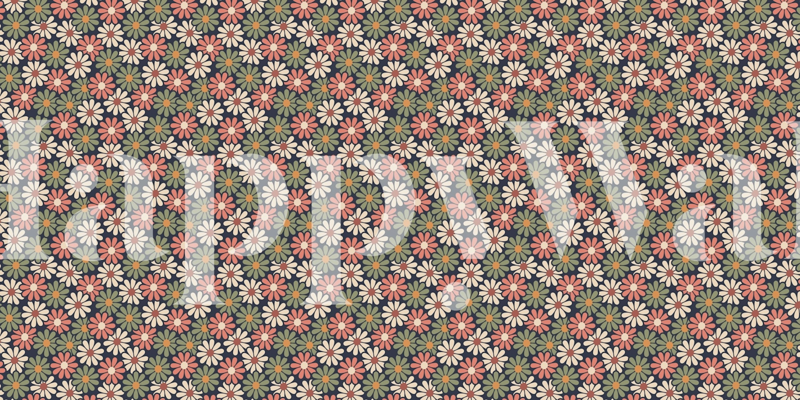 Αναδρομικός τοίχος Blossom Delight σε ένα δωμάτιο