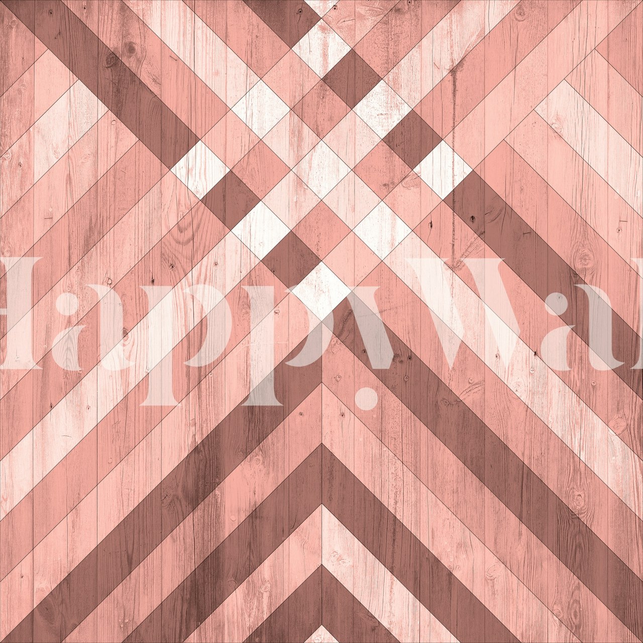 Ταπετσαρία Geometric Wood Texture σε ένα δωμάτιο